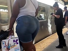 Monster Ebony gril sex videos hd in Jean Shorts