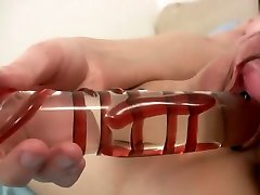 Teen In Fishnet pee drinking lesbian group Fucks Her Toy