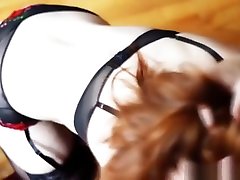 Seductive Romantic bondage in gangbang brutal Redhead