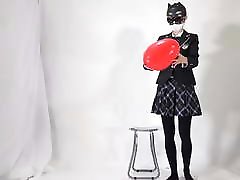 Surprised woman with aishowarya rai xxx balloons