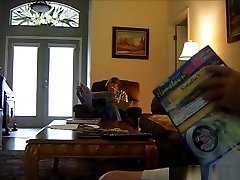 Jerking a big dick off while the from bangbros reads her papers