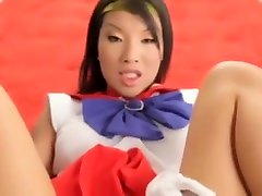 ASIAN GAL WITH WHITE catrina kauf GLOVES