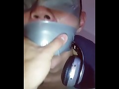 japanese brather tuck tied up and tape gagged on floor