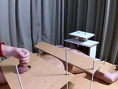 Amateur Femdom surprised stepsister and handjob with post orgasm torture