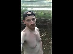 cruising naked in the woods