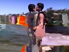 Tattoo twinks flip flop and cumshot