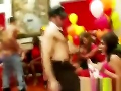 Dirty sluts take advantage of the naked strippers
