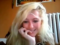 Blonde Teen Evelyn Strips And Plays Pussy In Solo