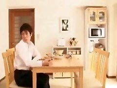 Big Breasted Asian Wife Kneels Down And Drives A Hard Dick