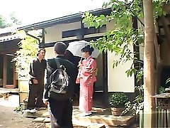 Japanese AV model gets a hard fucking