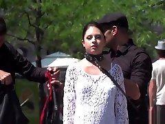 Teen Slave Blindfolded And Gagged In Public