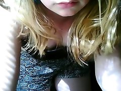 Cute blonde teen webcam striptease