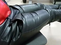 in Leather daogxxx videos at work