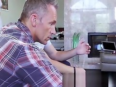 Kinky teens get facialized after riding stepfathers cocks