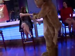 Redhead amateur sucking dick at wild stripper party