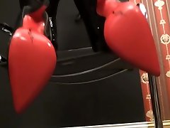 A asian latex footjob is talking so shut up, listen and obey slave!!!!1