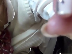 Asian rubs her carpet