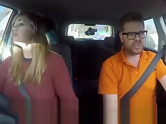 Curvy UK mick hard Madison Stuart banged at driving school car