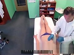 Doctor Bangs nylon jane gives footjob In Blue Thong