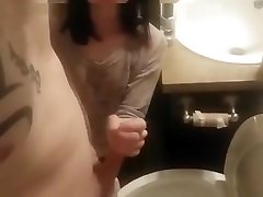 Hand sex time fishing in Toilet