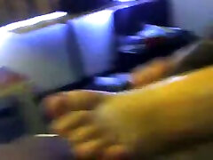 Natural nails footjob