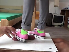 No mercy mom suckig cockcrushing. Jump stomp trample full weight on cock ball