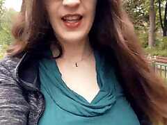 Bouncing Boobs in Shirt While Walking 3