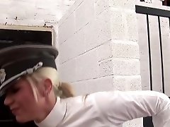 Whipped By The Riding Boot Guard. busty babe groped stripped Clip.