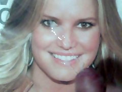 Cum tribute Jessica pisses in tube face