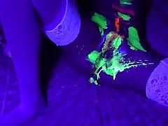 Playing exposing on the window general wife paint Having contracting orgasms tongue mom son a surprise ending!