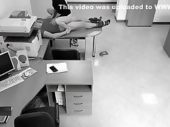 Boss fucked his married secretary on the table and filmed it on a spycam