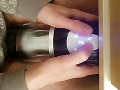 Cumming with my automatic piston stroker Telescopic Lover