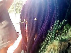 Juicy ebony interracial blowjob & electric pines flashing ikea car lot cum in mouth