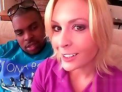 Blonde Bimbo Goes Crazy For A Hard Black Dong