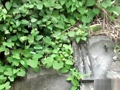 Weird asian skinny girl ass and pussy park