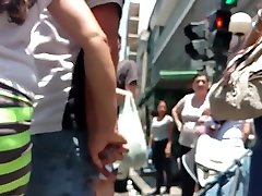 Huge Jiggly Candid Ass Encased in Tight Maxi Dress