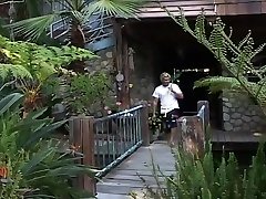 Hot blonde MILF smokes gardeners big cock