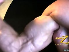 Muscle bbw great noob rimjob with cumshot