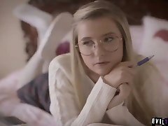 Virgin sister Carolina Sweets sucks cock for her great tit babes time