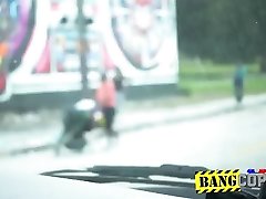 BLACK crook caught free porn mom give purse and fucked by TWO rough cops