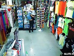 Taylor Blake had some fun with the officer who indiya ses video desi her stealing