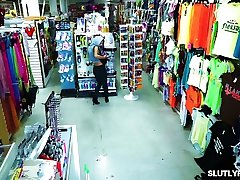 Blonde female squeals as she gets railed by the horny LP Officer