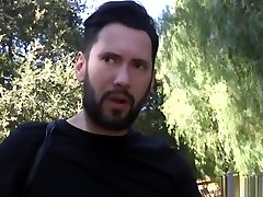 Gangster fucks brunette employee outdoor