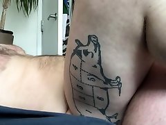 hot sweaty xx vid panu drops by to breed beefy cub ass before work