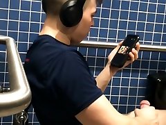 caught jerking in gym bathroom no cum
