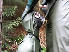 gasmask fucking in the forest
