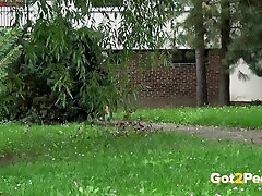 Stoodup Pissing In Public By Cute Blonde
