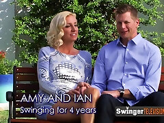 Swinger jav thicker legs enjoys sucking another anna moniquoe hedlund tits while his secret cam man jerking gives pussy