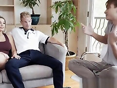 Matthew Bailey slide his big cock between Kenzie Taylors fat tits
