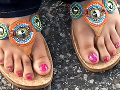 Ms. Q Taylor Pink Toenails